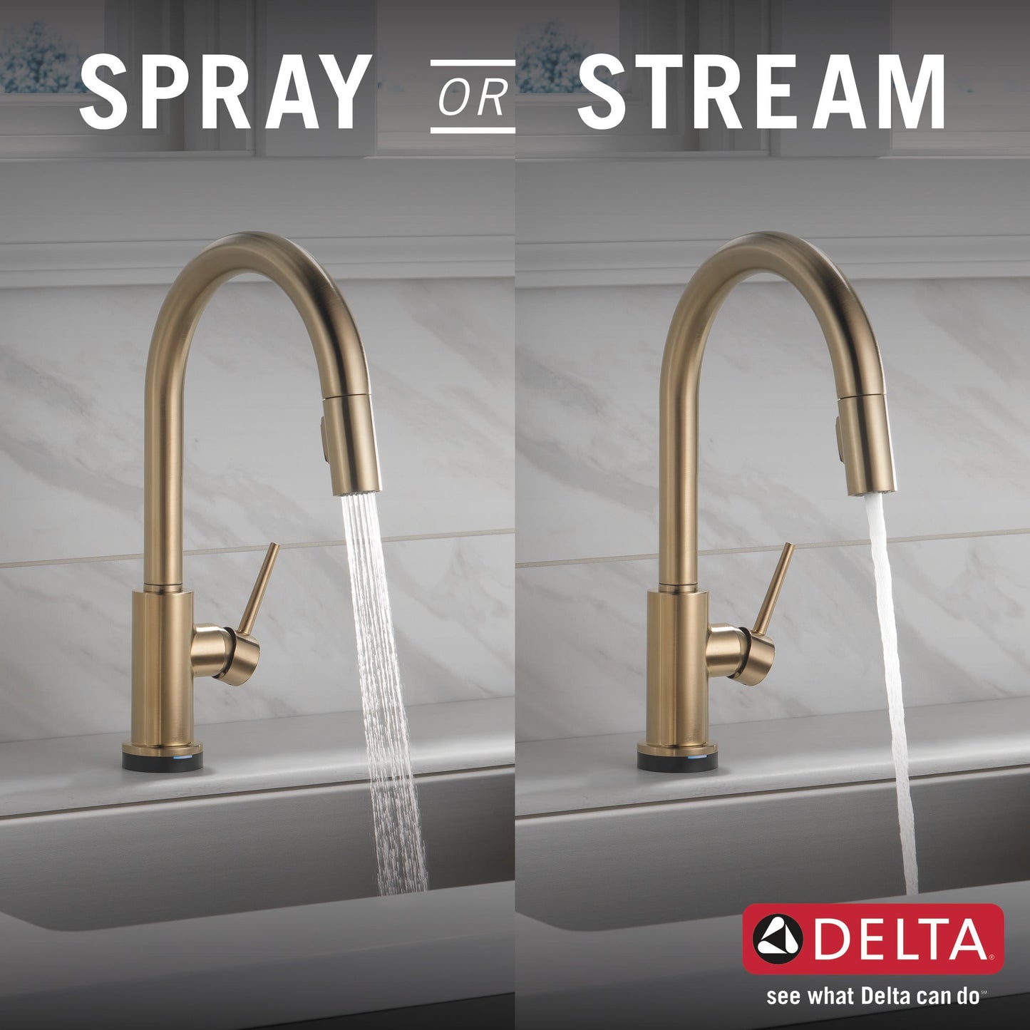 Delta Trinsic 9159TV VoiceIQ Single-Handle Pull-Down Kitchen Faucet with TouchTouch 2O Technology