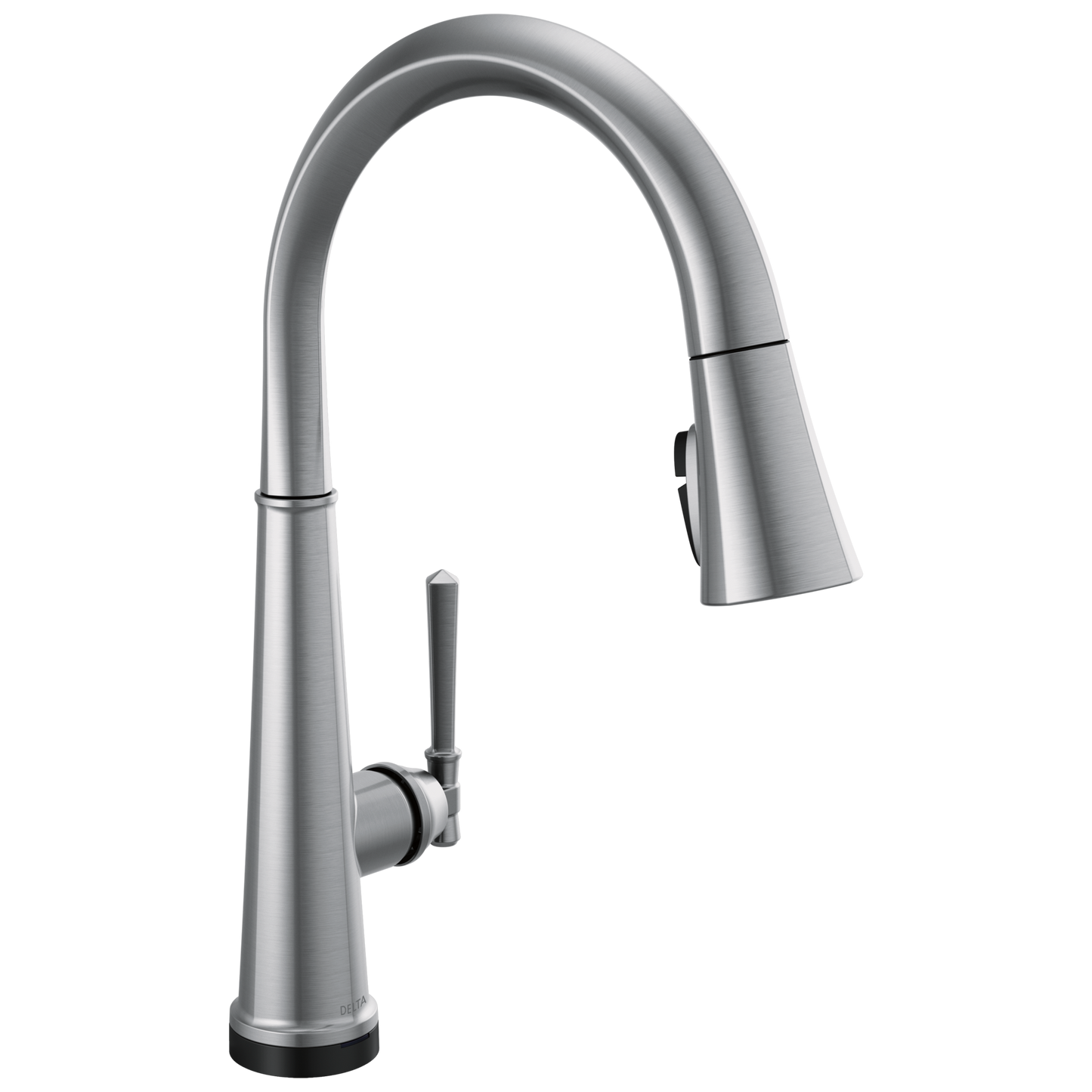 Delta Emmeline: Single Handle Pull Down Kitchen Faucet with Touch2O Technology, lumicoat arctic stainless