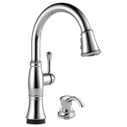 Delta Cassidy:9197T Single Handle Pull-Down Kitchen Faucet with Touch<sub>2</sub>O and ShieldSpray Technologies