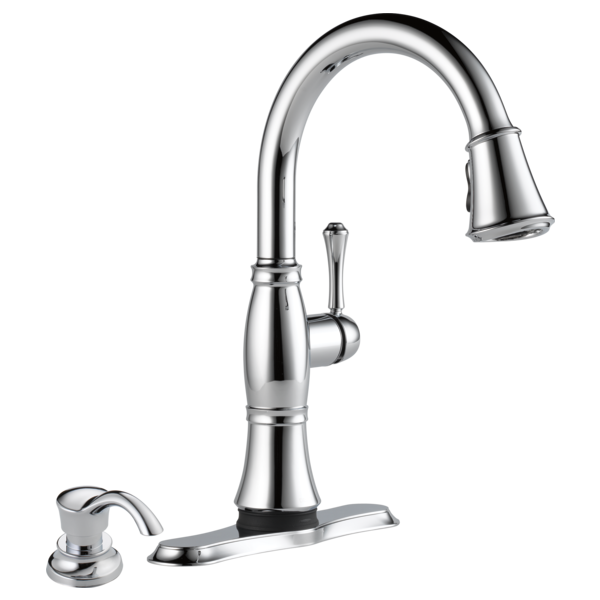 Delta Cassidy:9197T Single Handle Pull-Down Kitchen Faucet with Touch<sub>2</sub>O and ShieldSpray Technologies