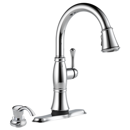 Delta Cassidy:9197T Single Handle Pull-Down Kitchen Faucet with Touch<sub>2</sub>O and ShieldSpray Technologies