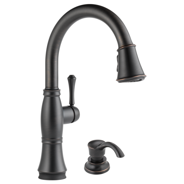 Delta Cassidy:9197T Single Handle Pull-Down Kitchen Faucet with Touch<sub>2</sub>O and ShieldSpray Technologies