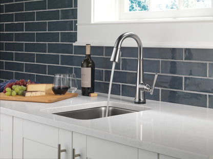 Delta Emmeline: Single Handle Pull Down Bar/Prep Faucet with Touch2O Technology, lumicoat arctic stainless - view 5
