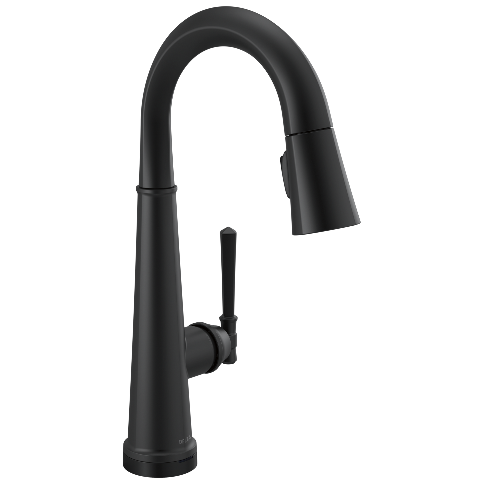 Delta Emmeline: Single Handle Pull Down Bar/Prep Faucet with Touch2O Technology, matte black