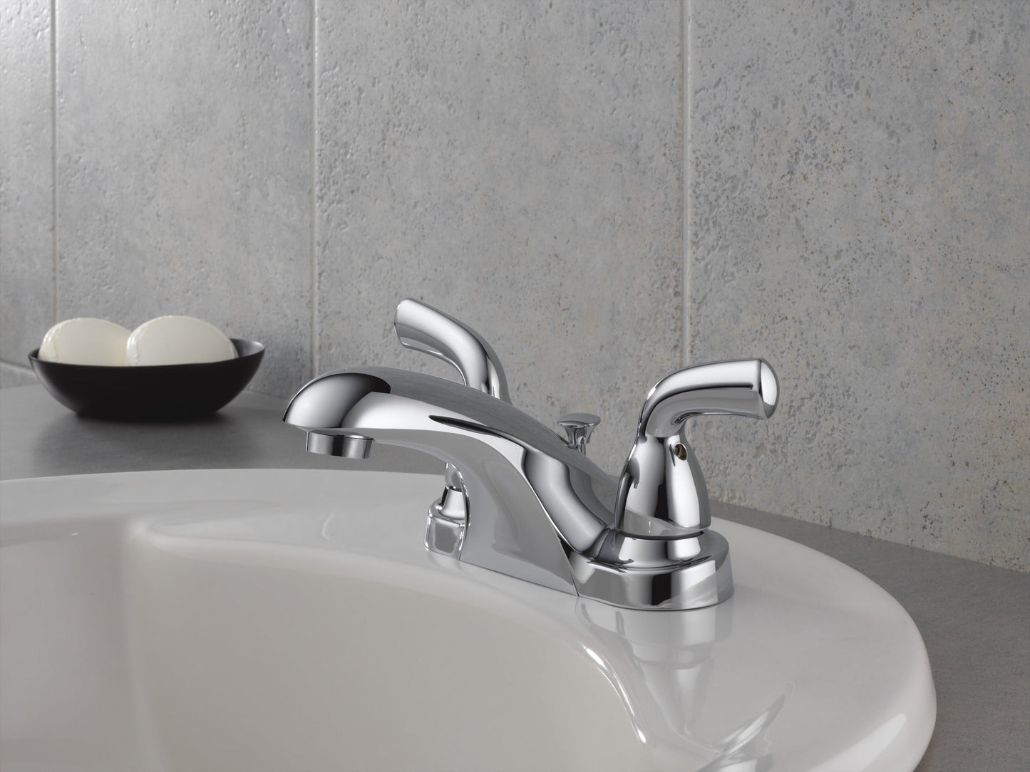 Delta Foundations B2510LF Two Handle Centerset Bathroom Faucet