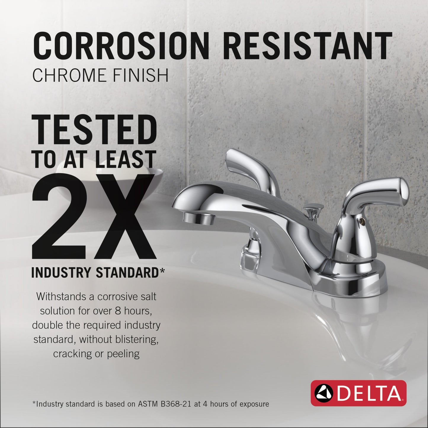 Delta Foundations B2510LF Two Handle Centerset Bathroom Faucet