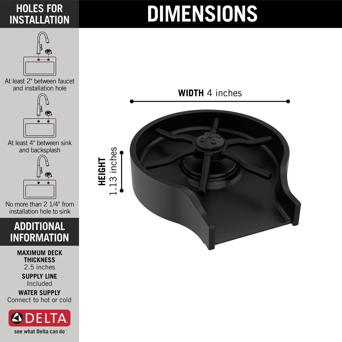 Delta GR250 Metal Glass Rinser