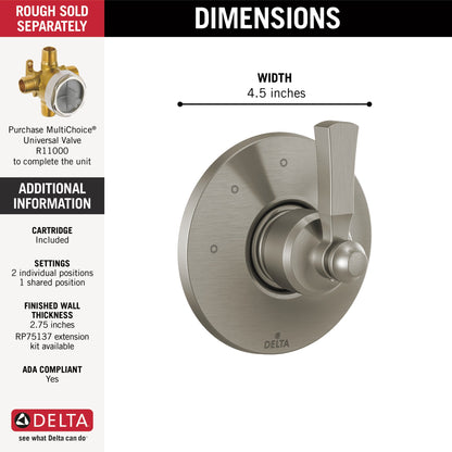 Delta Dorval T11856 3 Setting Diverter Trim