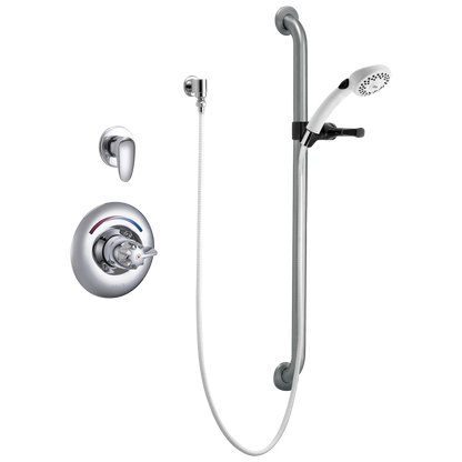 Commercial T13H T13H303 Universal Dual Shower Trim Diverter Hand Shower and Grab Bar