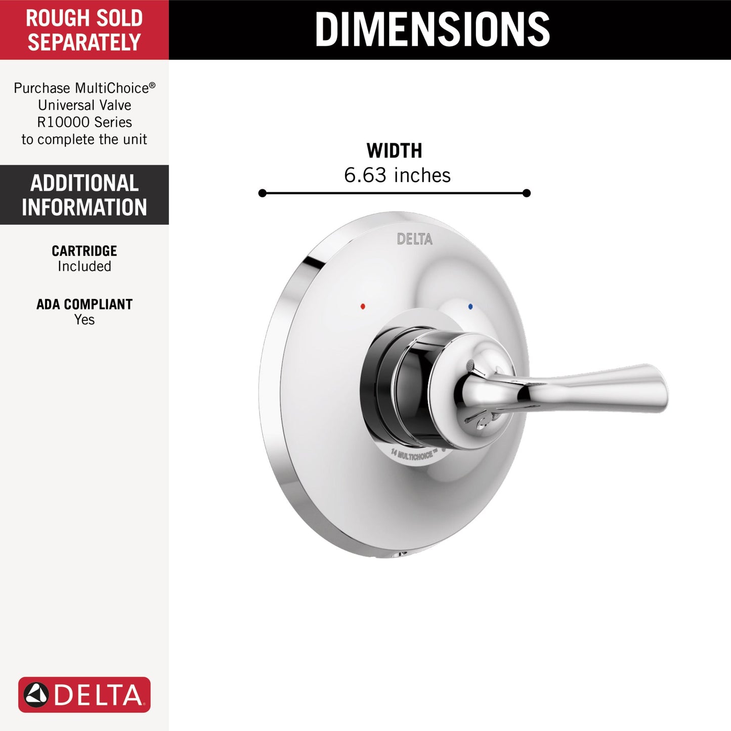 Delta Kayra T14033 Monitor 14 Series Valve Only Trim