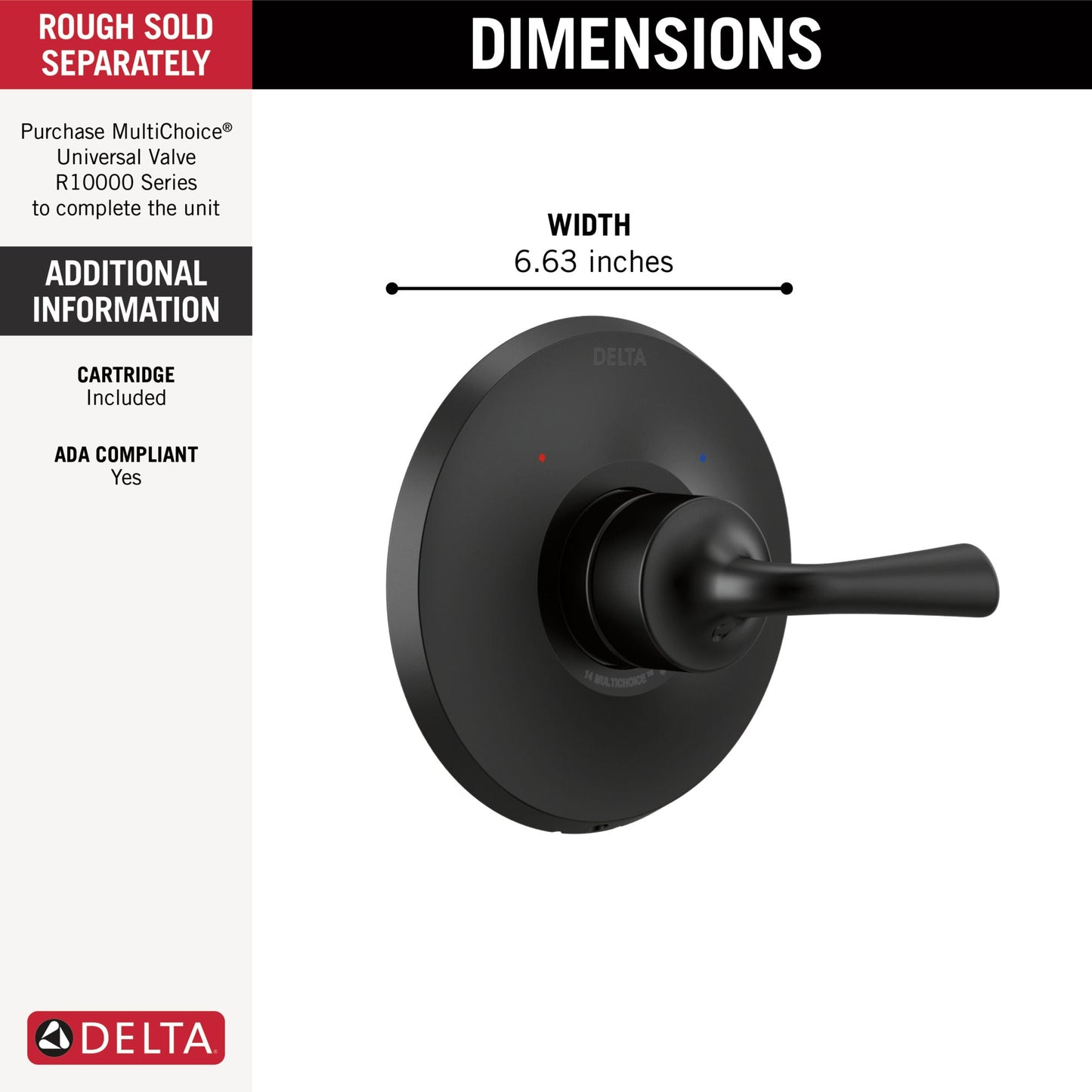 Delta Kayra T14033 Monitor 14 Series Valve Only Trim
