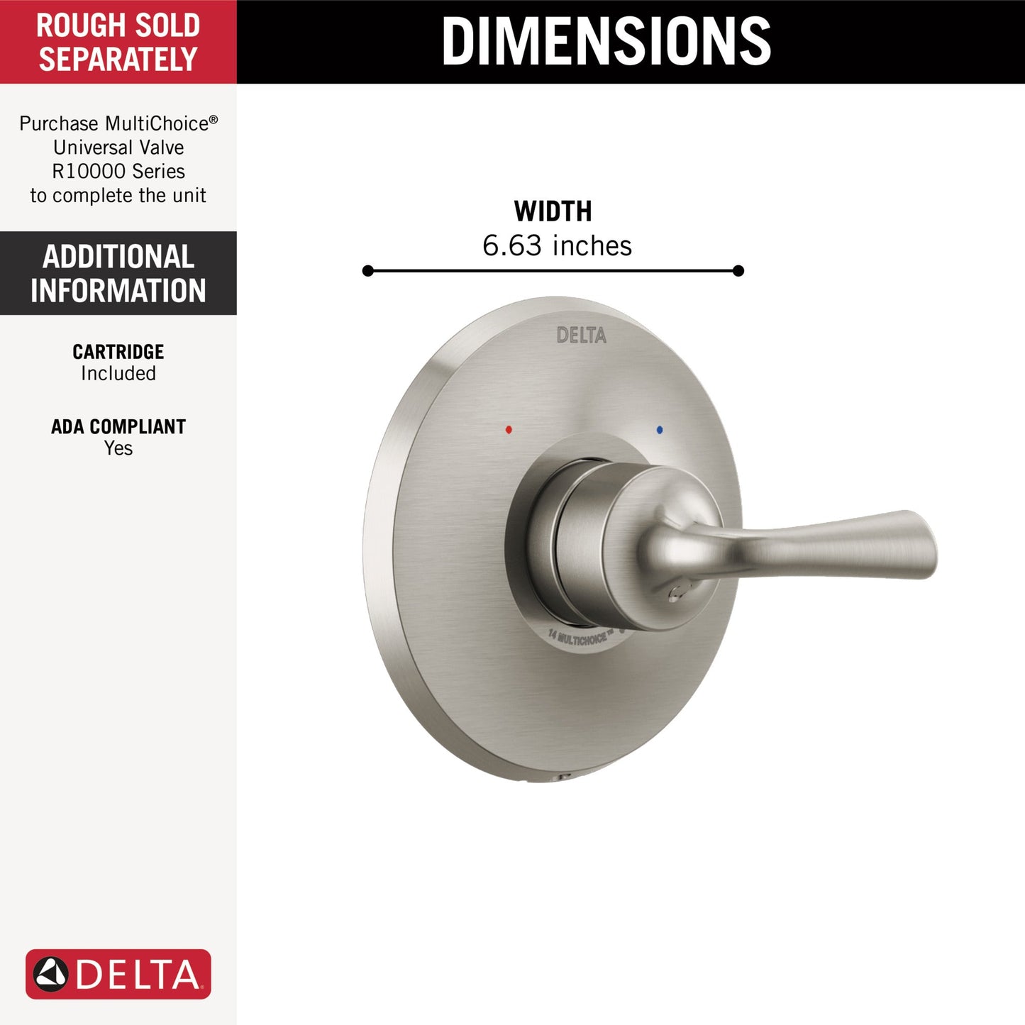 Delta Kayra T14033 Monitor 14 Series Valve Only Trim