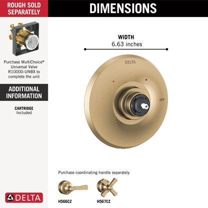 Delta Dorval T14056 Monitor 14 Series Valve Only Trim - Less Handle