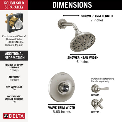 Delta Dorval T14256 Monitor 14 Series Shower Trim - Less Handle