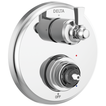 Delta Dorval T24856 Traditional 2-Handle Monitor 14 Series Valve Trim with 3 Setting Diverter