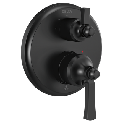 Delta Dorval T24856 Traditional 2-Handle Monitor 14 Series Valve Trim with 3 Setting Diverter