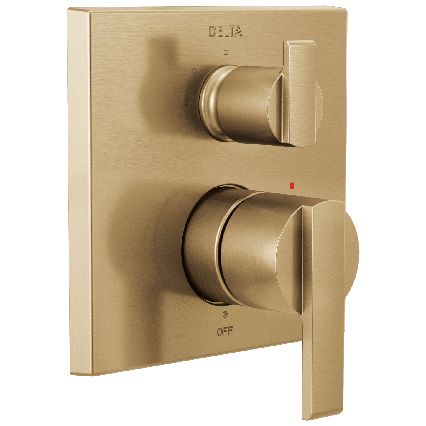 Delta Ara T24867 Angular Modern Monitor 14 Series Valve Trim with 3-Setting Integrated Diverter