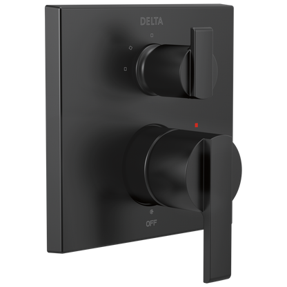 Delta Ara T24867 Angular Modern Monitor 14 Series Valve Trim with 3-Setting Integrated Diverter