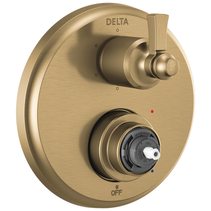 Delta Dorval T24956 Traditional 2-Handle Monitor 14 Series Valve Trim with 6 Setting Diverter
