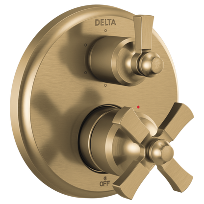 Delta Dorval T24956 Traditional 2-Handle Monitor 14 Series Valve Trim with 6 Setting Diverter