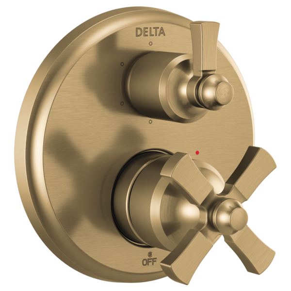Delta Dorval T24956 Traditional 2-Handle Monitor 14 Series Valve Trim with 6 Setting Diverter