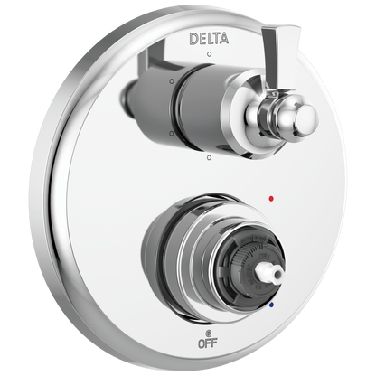 Delta Dorval T24956 Traditional 2-Handle Monitor 14 Series Valve Trim with 6 Setting Diverter
