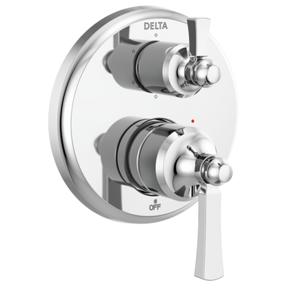 Delta Dorval T24956 Traditional 2-Handle Monitor 14 Series Valve Trim with 6 Setting Diverter