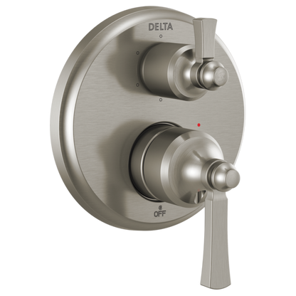 Delta Dorval T24956 Traditional 2-Handle Monitor 14 Series Valve Trim with 6 Setting Diverter