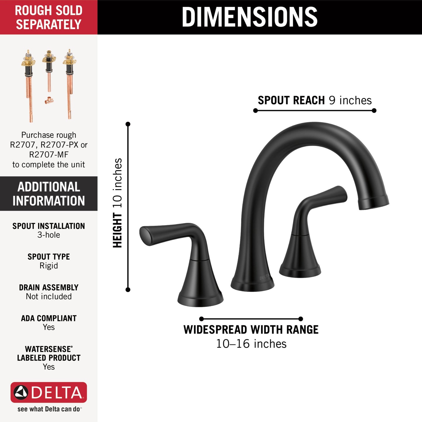 Delta Kayra T2733 Roman Tub Trim
