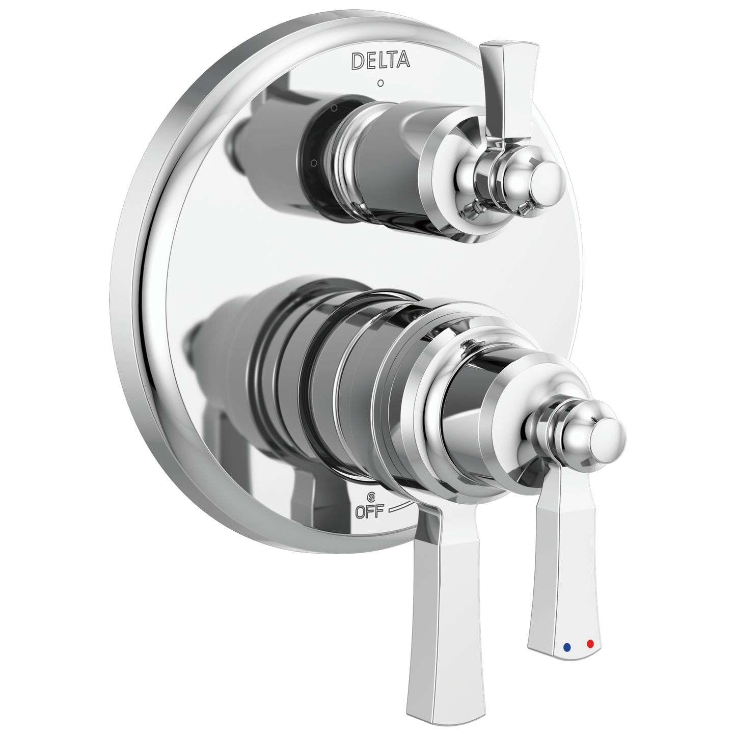 Delta Dorval T27856 Traditional 2-Handle Monitor 17 Series Valve Trim with 3 Setting Diverter