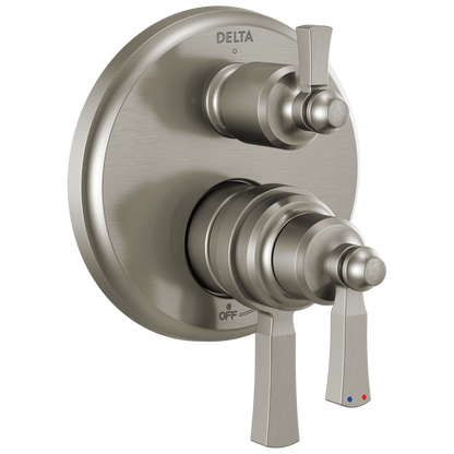 Delta Dorval T27856 Traditional 2-Handle Monitor 17 Series Valve Trim with 3 Setting Diverter