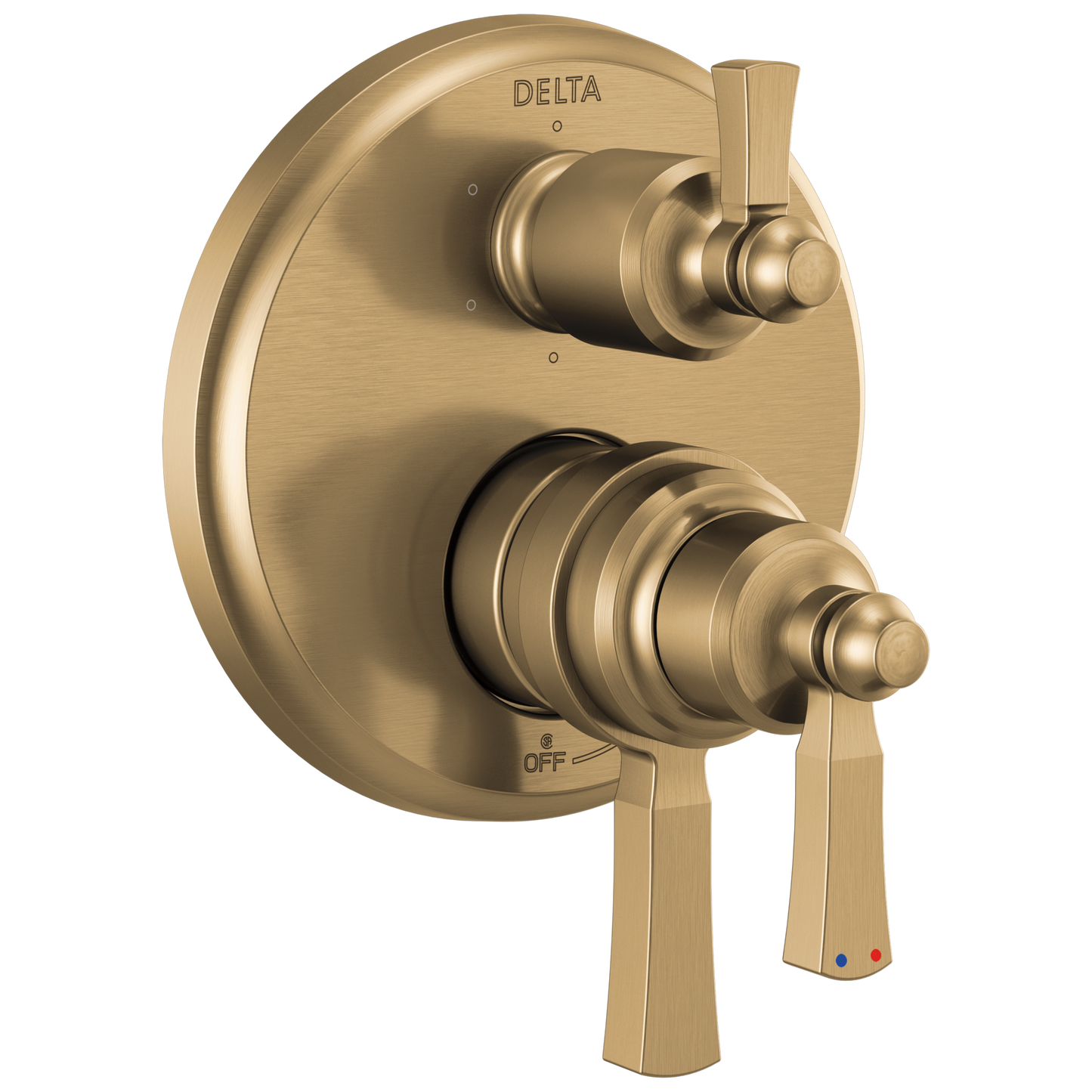 Delta Dorval T27956 Traditional 2-Handle Monitor 17 Series Valve Trim with 6 Setting Diverter