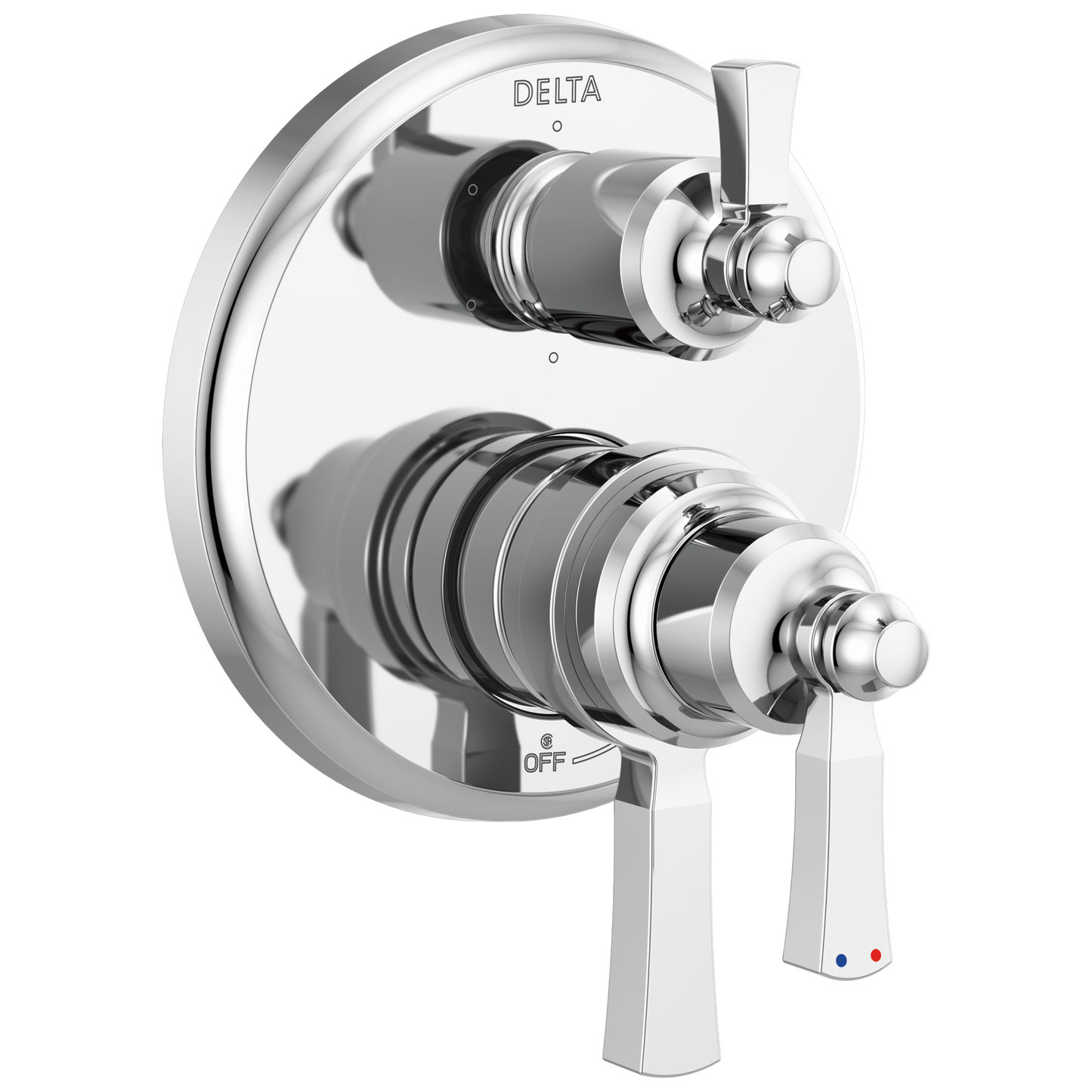 Delta Dorval T27956 Traditional 2-Handle Monitor 17 Series Valve Trim with 6 Setting Diverter