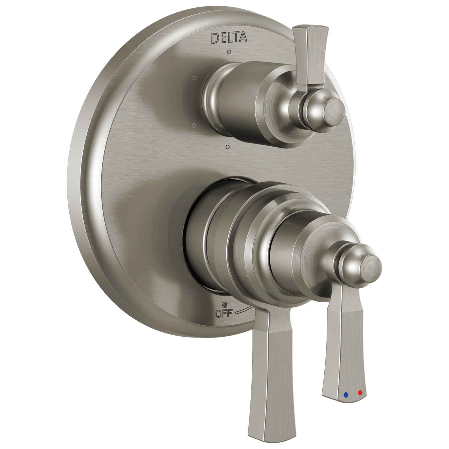 Delta Dorval T27956 Traditional 2-Handle Monitor 17 Series Valve Trim with 6 Setting Diverter