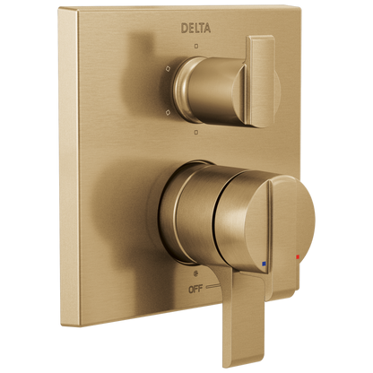 Delta Ara T27967 Angular Modern Monitor 17 Series Valve Trim with 6-Setting Integrated Diverter
