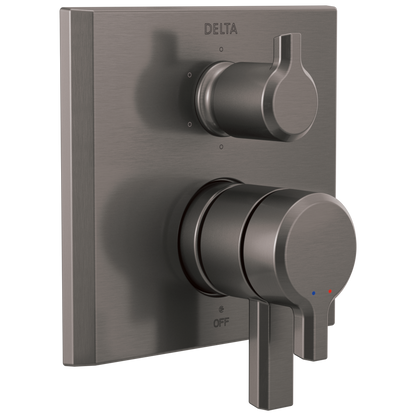 Delta Pivotal T27999 Monitor 17 Series Valve Trim with 6-Setting Integrated Diverter, lumicoat black stainless