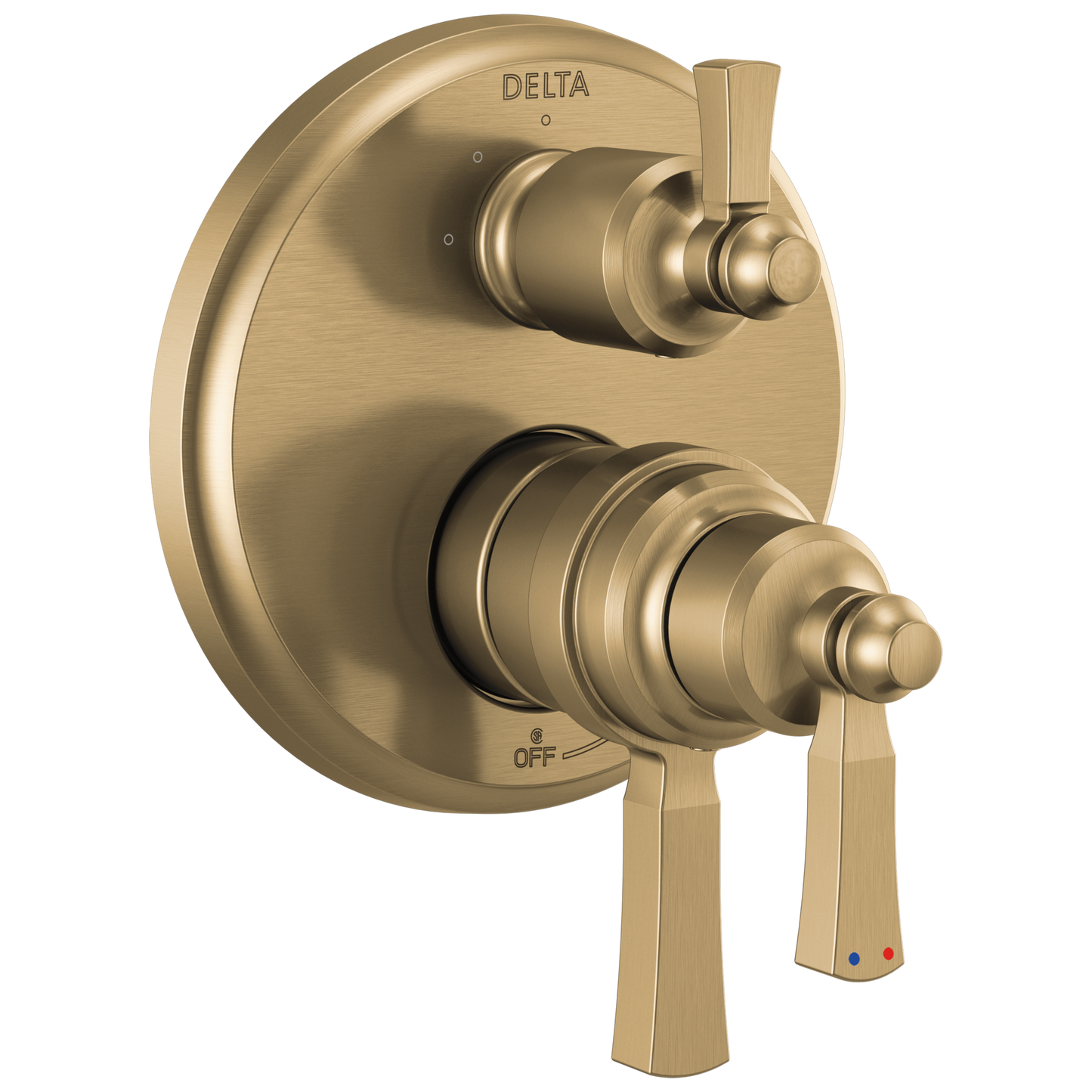 Delta Dorval T27T856 Traditional 2-Handle Monitor 17T Series Valve Trim with 3 Setting Diverter