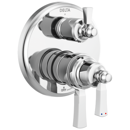 Delta Dorval T27T856 Traditional 2-Handle Monitor 17T Series Valve Trim with 3 Setting Diverter