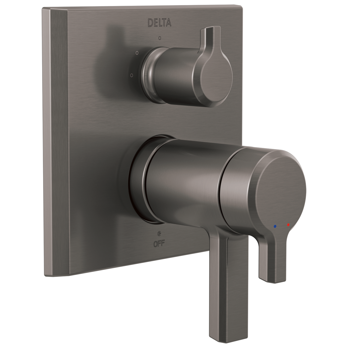 Delta Pivotal: TempAssure 17T Series Valve Trim with 3-Setting Integrated Diverter, lumicoat black stainless