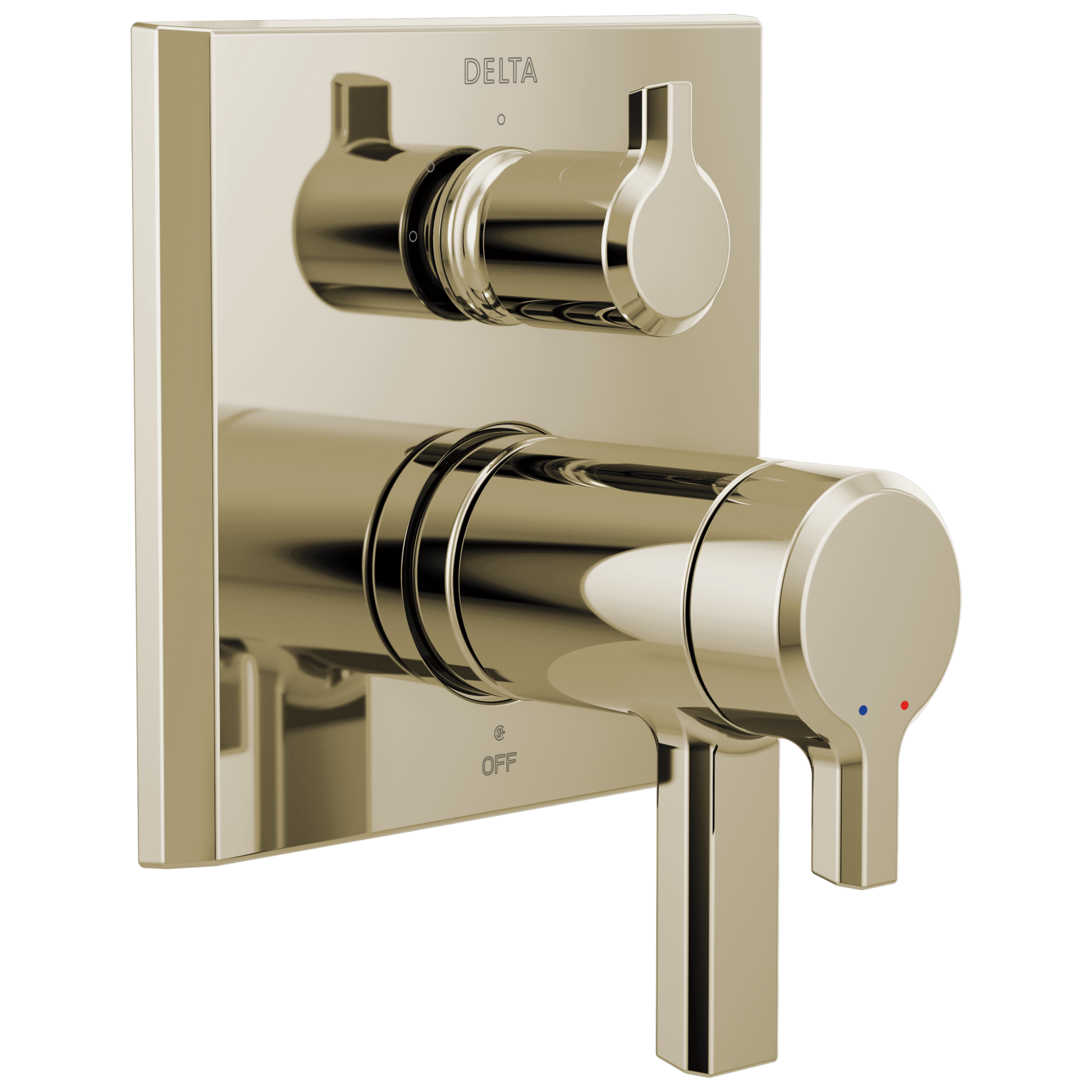 Delta Pivotal: TempAssure 17T Series Valve Trim with 3-Setting Integrated Diverter, lumicoat polished nickel