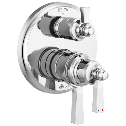Delta Dorval T27T956 Traditional 2-Handle Monitor 17T Series Valve Trim with 6 Setting Diverter