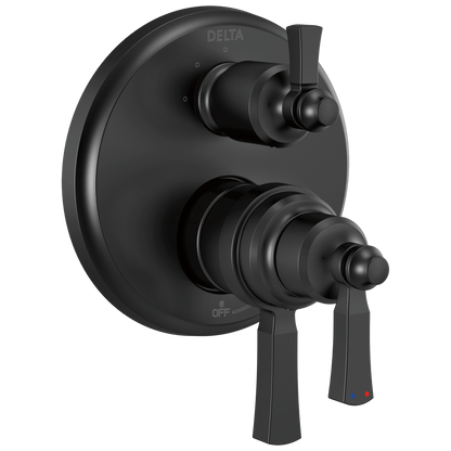 Delta Dorval T27T956 Traditional 2-Handle Monitor 17T Series Valve Trim with 6 Setting Diverter