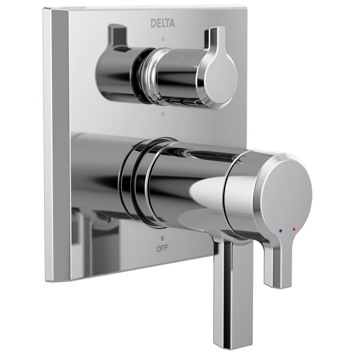 Delta Pivotal: TempAssure 17T Series Valve Trim with 6-Setting Integrated Diverter, lumicoat chrome