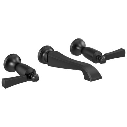 Delta Dorval T3556LF Two Handle Wall Mount Bathroom Faucet Trim Only