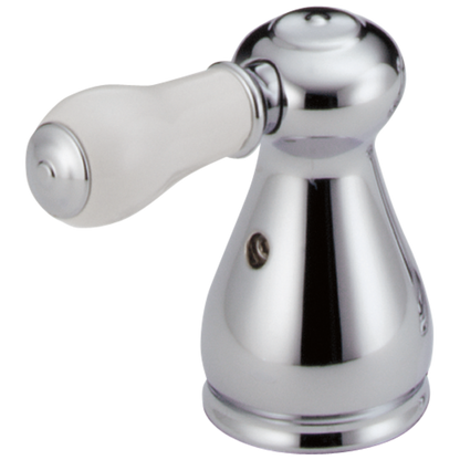 Delta Leland H277SS Porcelain Lever Handle Set - Bathroom