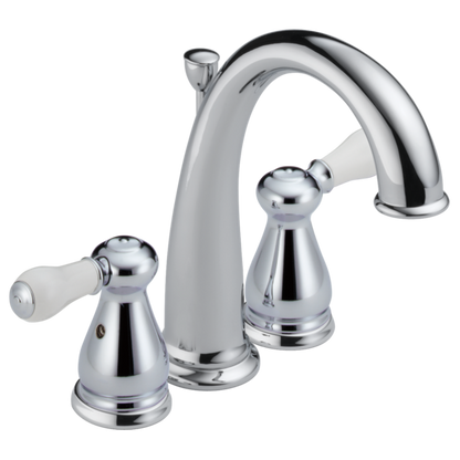 Delta Leland H277SS Porcelain Lever Handle Set - Bathroom