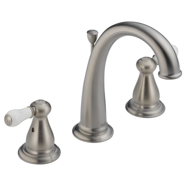 Delta Leland H277SS Porcelain Lever Handle Set - Bathroom