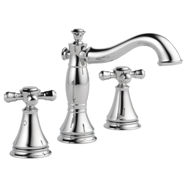 Delta Cassidy H295RB Metal Cross Handle Set - Deck Mount Bathroom & Bidet