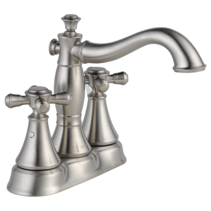 Delta Cassidy H295RB Metal Cross Handle Set - Deck Mount Bathroom & Bidet