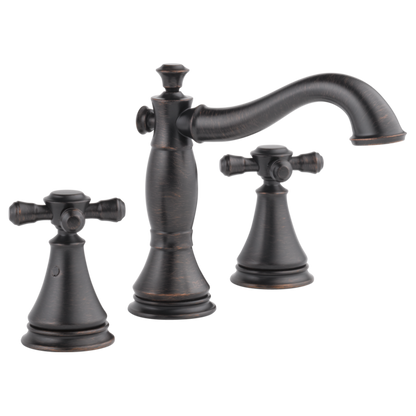 Delta Cassidy H295RB Metal Cross Handle Set - Deck Mount Bathroom & Bidet